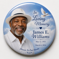 Custom Funeral Buttons with Photo | Memorial Keepsake Pins