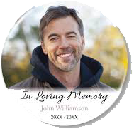 Custom Funeral Buttons with Photo | Memorial Keepsake Pins